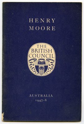 Photo of the front of a dark blue catalogue, with gold writing and logo of the British Council. Text reads 