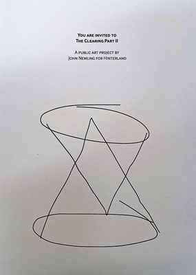 A messy line drawing of two cones, one pointing up and the other down, drawn on top of each other. Text reads: 