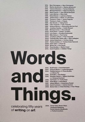 Cover of the book Words and Things: celebrating fifty years of writing on art.